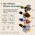 Juguetes de pato para perros sin relleno, paquete de 4 juguetes de peluche chirriantes para perros, juguetes para cachorros sin relleno para perros pequeños y medianos, juguetes suaves para