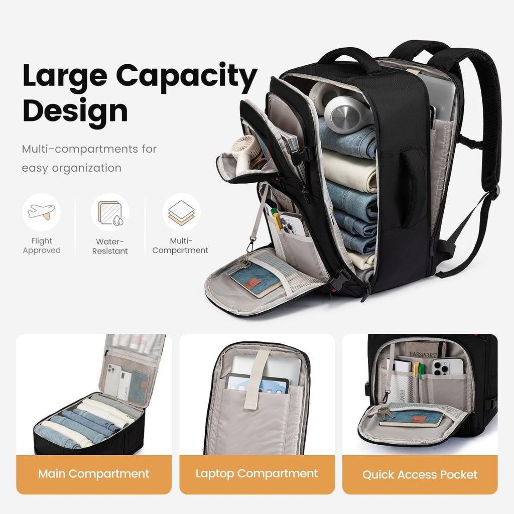 LOVEVOOK Mochila de viaje de 40L para hombres - Mochila de transporte
