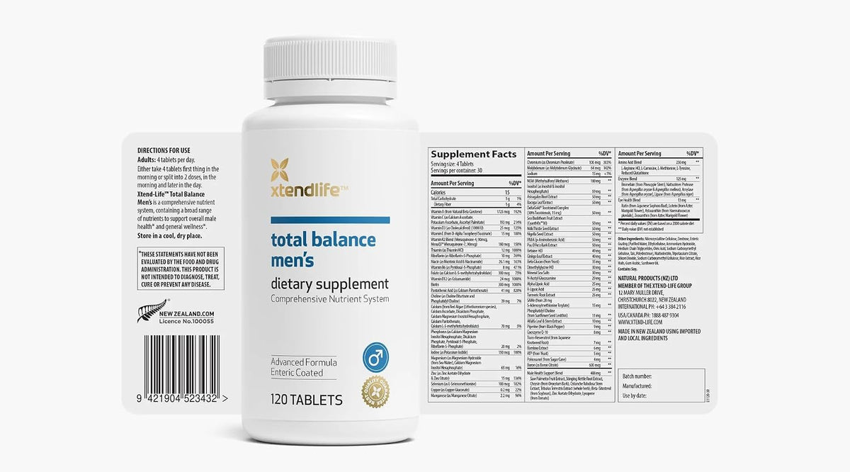 Xtendlife Total Balance Multivitamínico diario estándar para hombre