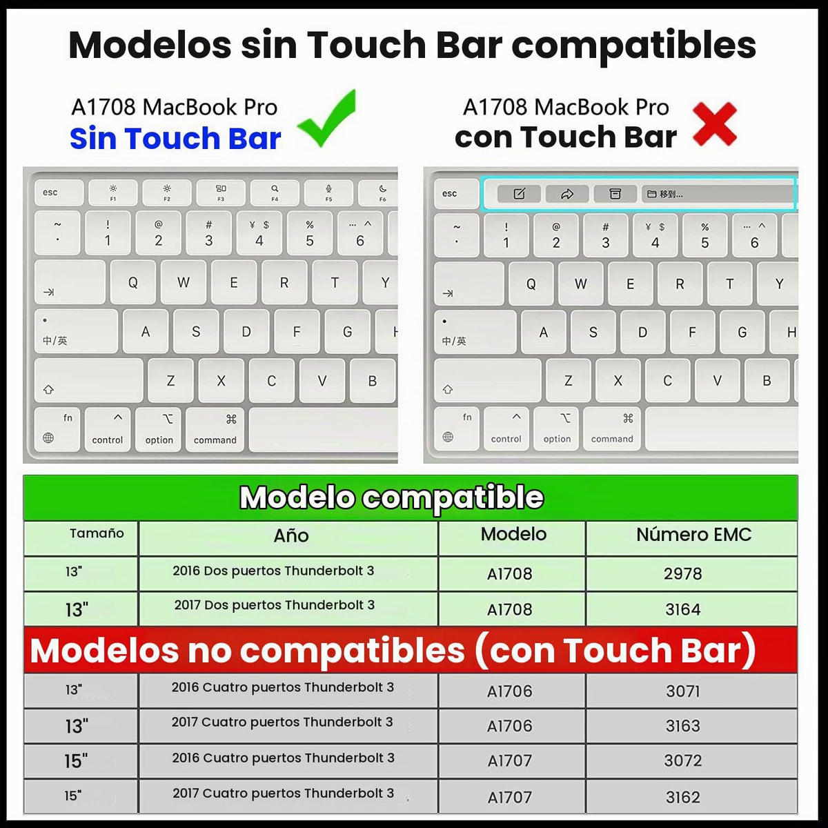 SSD para MacBook 1TB NVMe PCIe Gen3x4 M.2, unidad interna de estado sólido actualización para MacBook Pro A1708 (2016-2017)