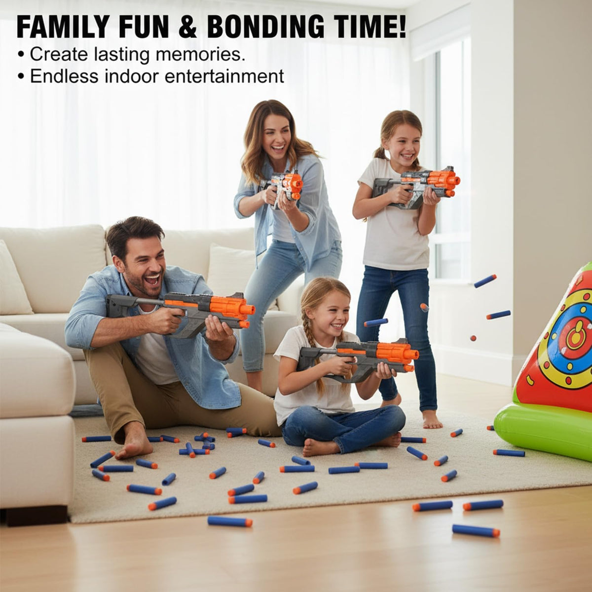 Paquete de 1000 dardos de repuesto compatibles con Nerf N-Strike Elite 2.0 Series DinoSquad, funcionan con todos los lanzadores Elite, color azul