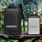 Mochila delgada para laptop para hombre, mochila de negocios ligera de 15.6 pulgadas, mochila de viaje impermeable con puerto de cargador USB, bolsa de computadora, mochilas universitarias, regalos para hombres y mujeres