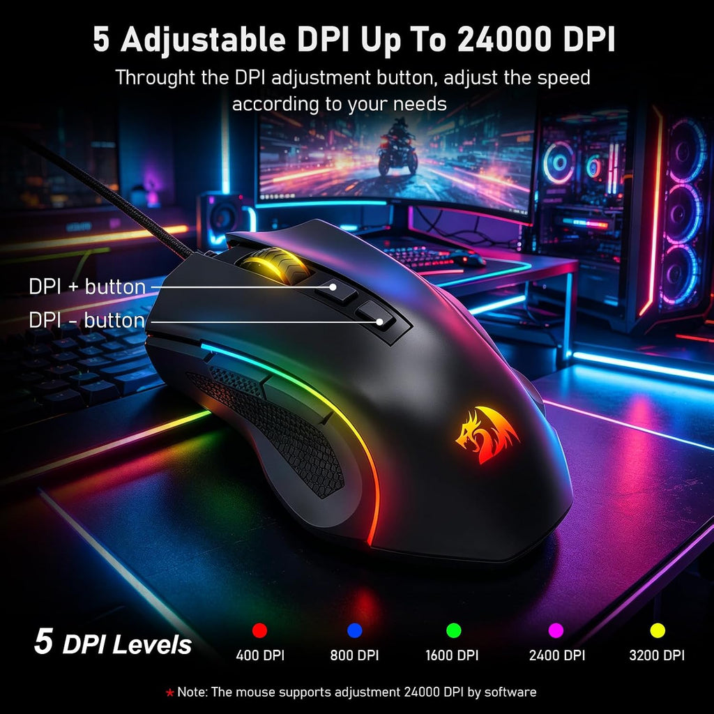 Redragon Ratón para juegos con cable M602 PRO