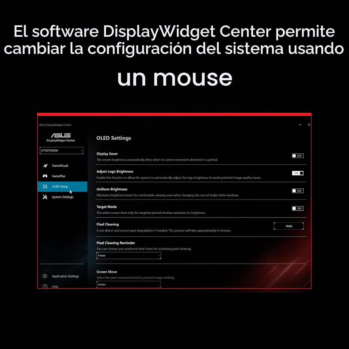 ASUS ROG PG27AQDM-R Monitor para juegos OLED de 27 pulgadas 1440p 2...
