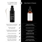 Revision Skincare C+ Correcting Complex 30% Suero de vitamina C, Duo de energía de brillo saludable