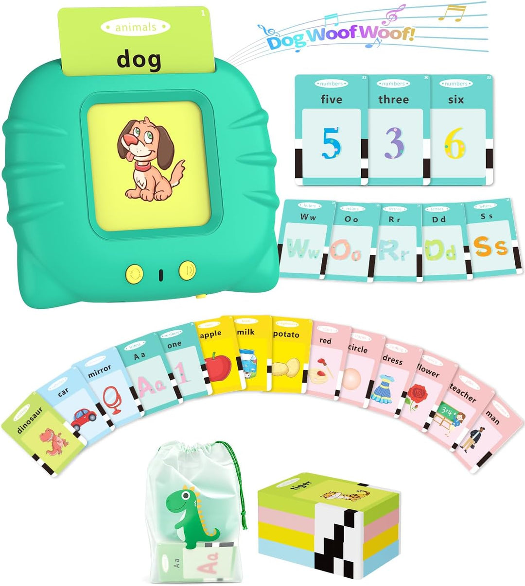 Aullsaty Tarjetas didácticas parlantes para niños de 1 a 5 años, 53...