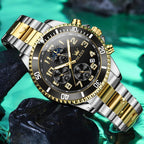 OLEVS Relojes para hombre, de cara grande, de acero inoxidable, resistente al agua, con fecha, analógicos, de cuarzo, modernos, de negocios, relojes de pulsera para hombre