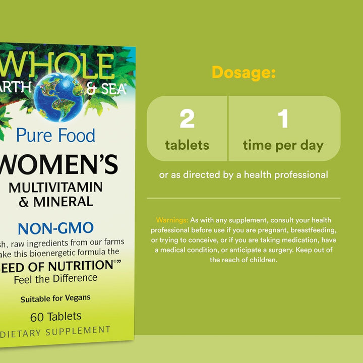 Whole Earth &amp; Sea de Natural Factors, Multivitamínico y mineral...