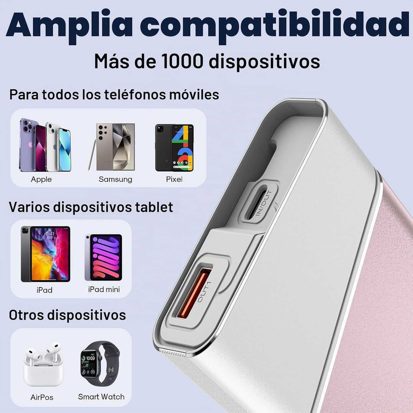 Aaoyun Cargador portátil con cargador portátil, 20000 mAh, 22.5 W,...