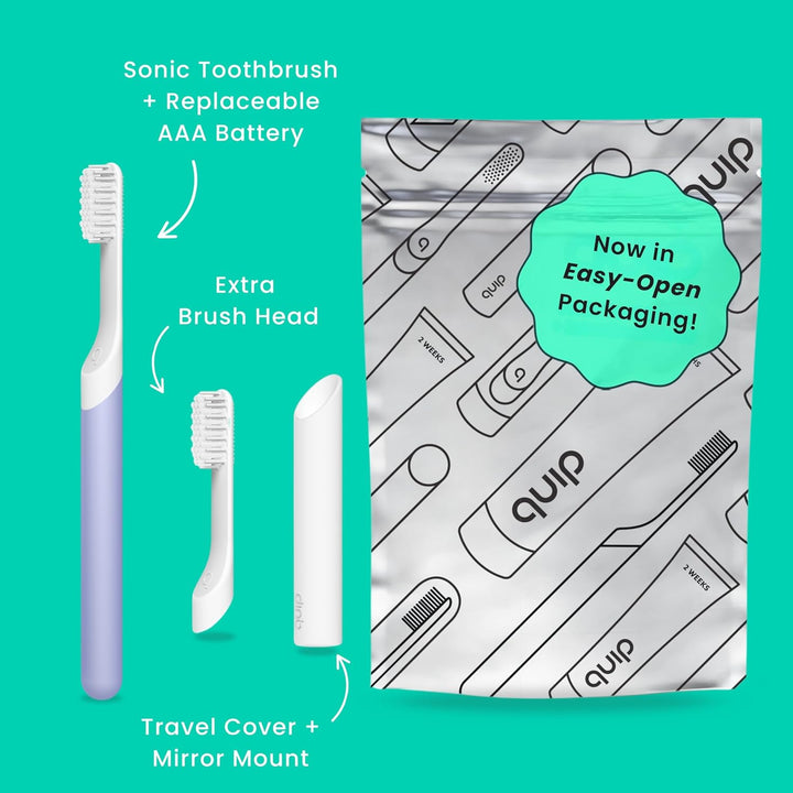 Quip Cepillo de dientes eléctrico Sonic para adultos con temporizad...