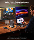 Cable de carga USB-C de 240 W de 3.3 pies, cable de datos USB C de 80 Gbps