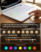 Funda de teclado para iPad Air 11/10.9 pulgadas/iPad Pro 11" 4/3/2/1 con