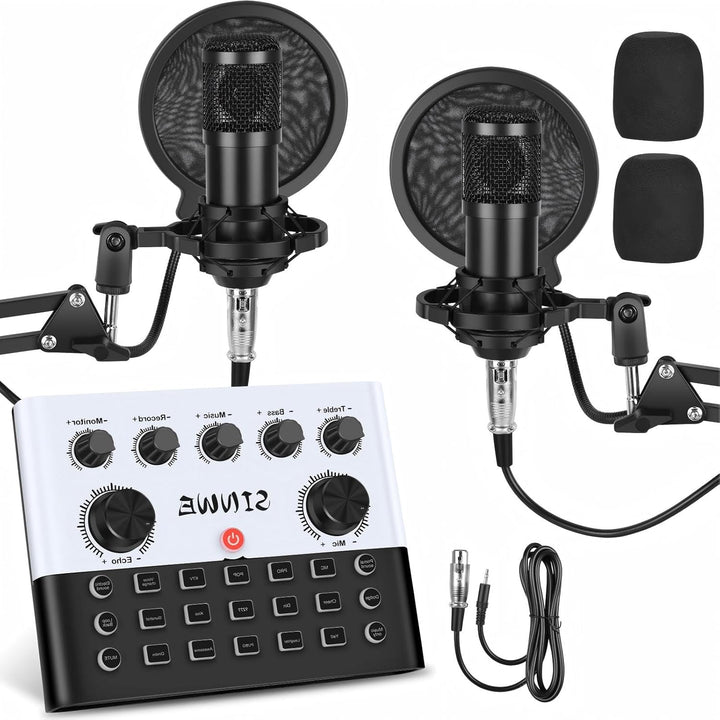 Paquete de equipo de podcast todo en uno F993, paquete de estudio d...