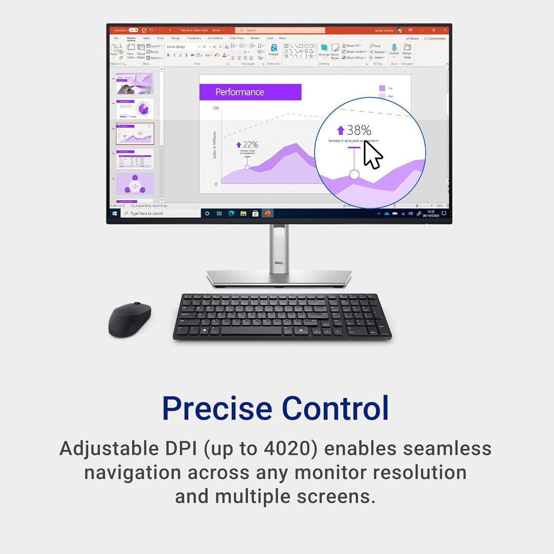 Dell KM555 Teclado y Mouse Silenciosos - 18 Teclas de Acceso Direct...
