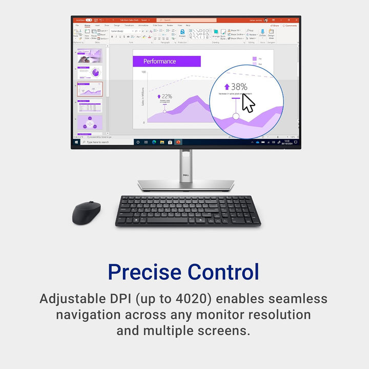 Dell KM555 Teclado y Mouse Silenciosos - 18 Teclas de Acceso Direct...