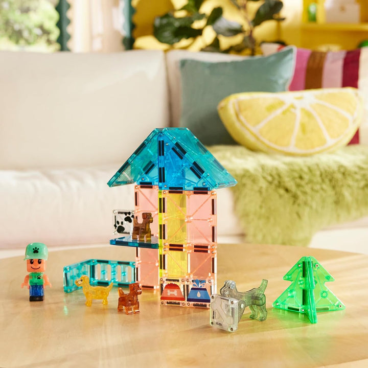 MAGNA-TILES Puppy Park - Juego de construcción magnética