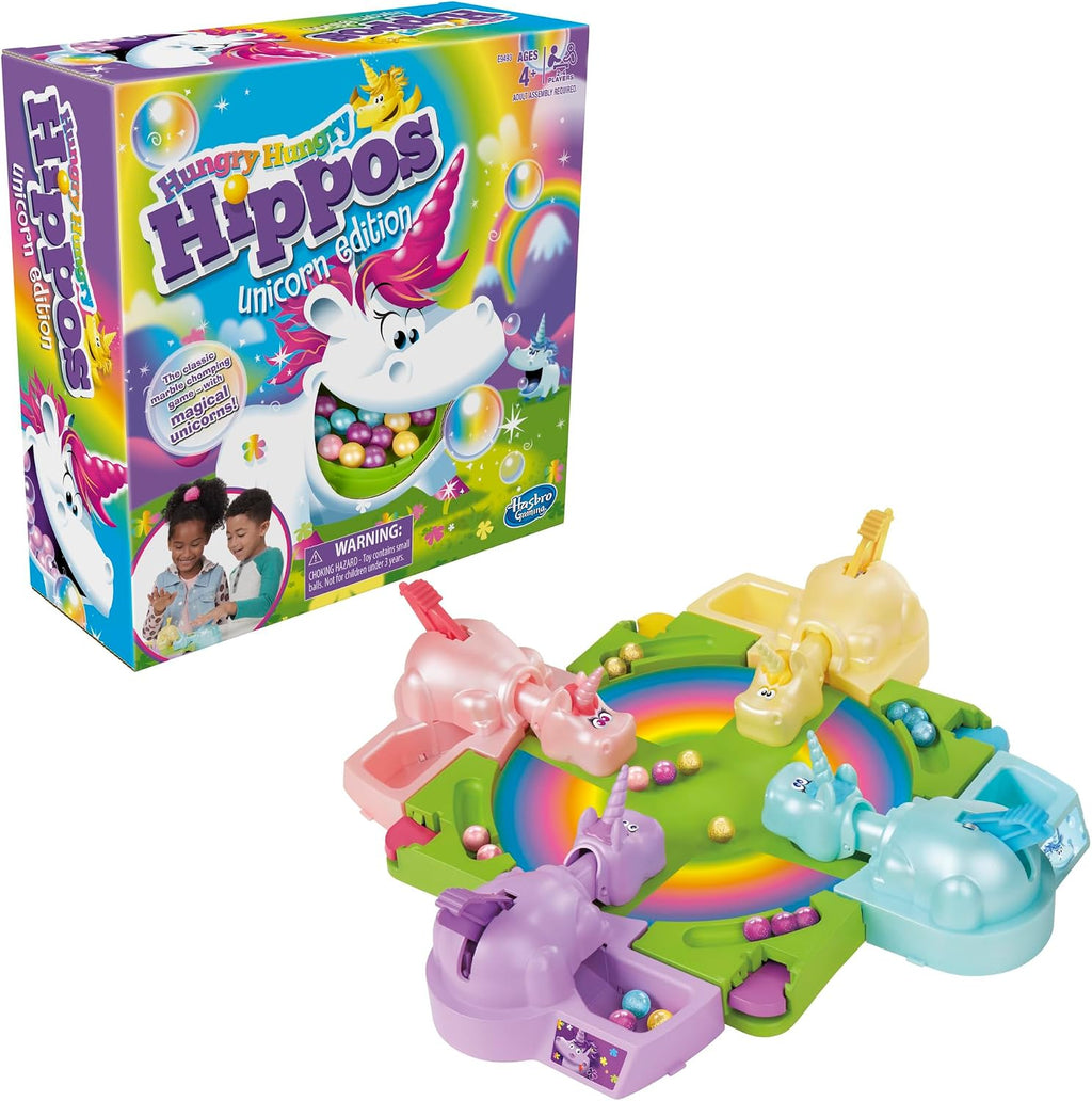 Hasbro Gaming Hungry Hipopos Unicorn Edition Juego de mesa (exclusivo de Amazon)
