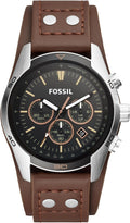 Reloj cronógrafo de cuarzo Fossil Coachman en cuero para hombre