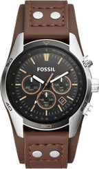 Reloj cronógrafo de cuarzo Fossil Coachman en cuero para hombre