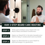 LIVE BEARDED® Kit completo de aseo para barba de 4 pasos, Straight...