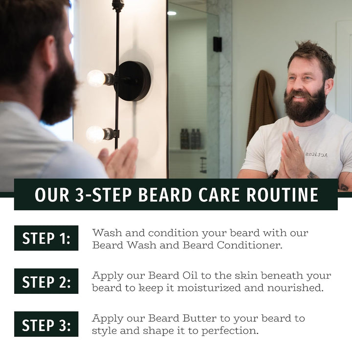 LIVE BEARDED® Kit completo de aseo para barba de 4 pasos, Straight...
