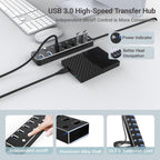 PLERAVOX, hub USB 3.0 de 7 puertos