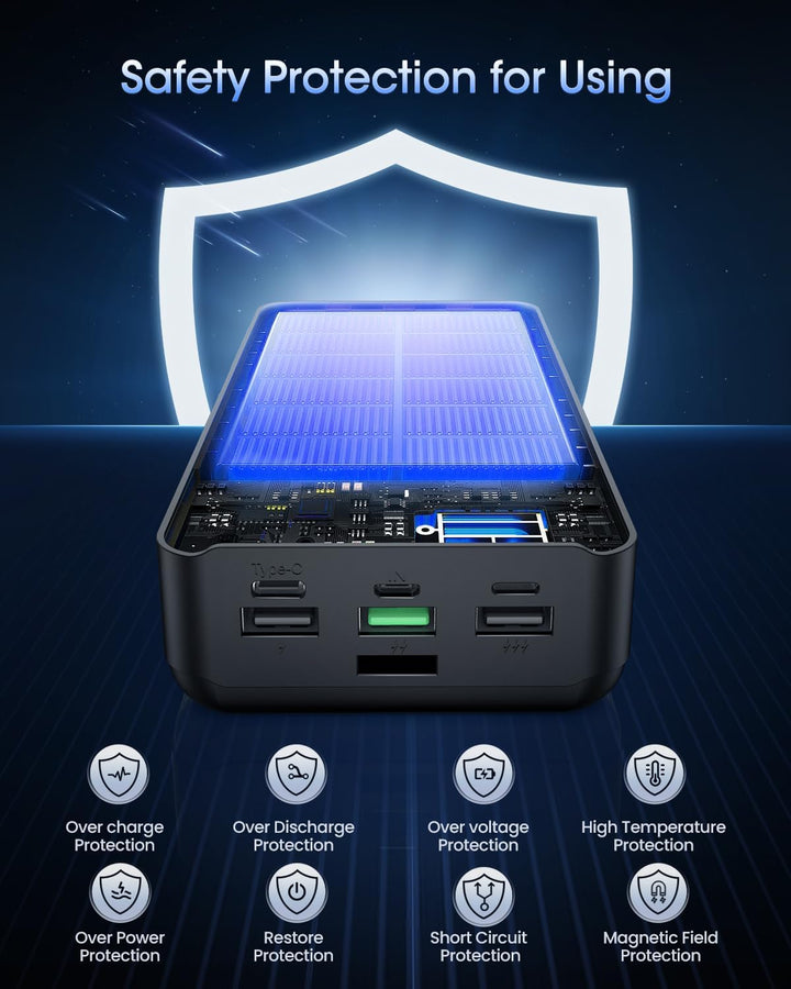 Cargador Portátil 60000mAh Banco de Energía - Carga Rápida 22.5W Pa...