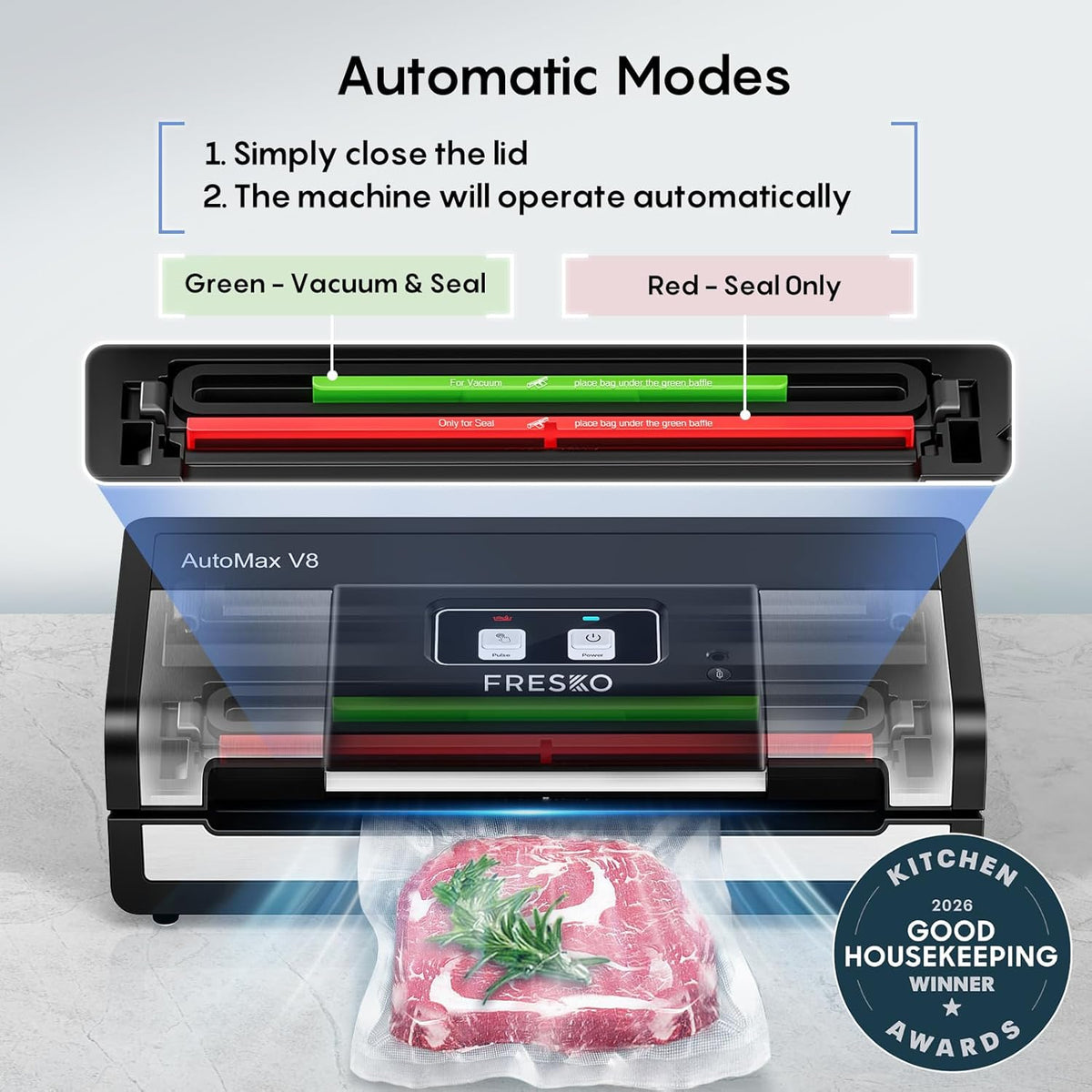FRESKO Máquina automática del sellador al vacío de la comida 95Kpa