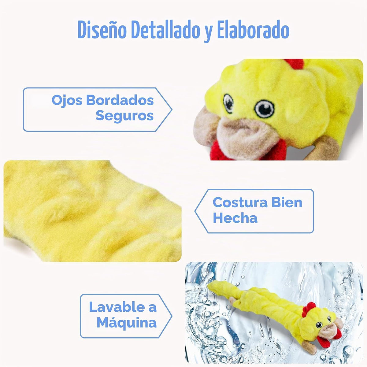 Paquete de 5 juguetes chirriantes para perros, juguetes de peluche de burbujas para dentición para cachorros, juguetes para perros, animales arrugados sin relleno, juguetes para perros