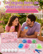 Juego de hacer bolas antiestrés para adultos, juego de fabricación blanda con 15 pieles de bolas TPR, 9 tipos de rellenos, bomba de aire, herramienta de vacío, tapones y bridas para cables, haz que