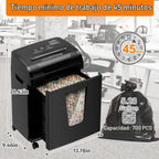 Suntiko Trituradora de papel P-4 de corte cruzado resistente de 18 hojas