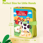 hahaland Libro ocupado para niños pequeños de 1 a 3 años - Montessori Toys, Granja