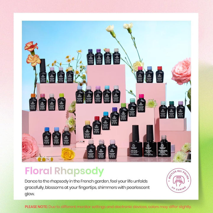 Beetles - Juego de esmaltes de uñas de gel primaveral, 36 colores,...