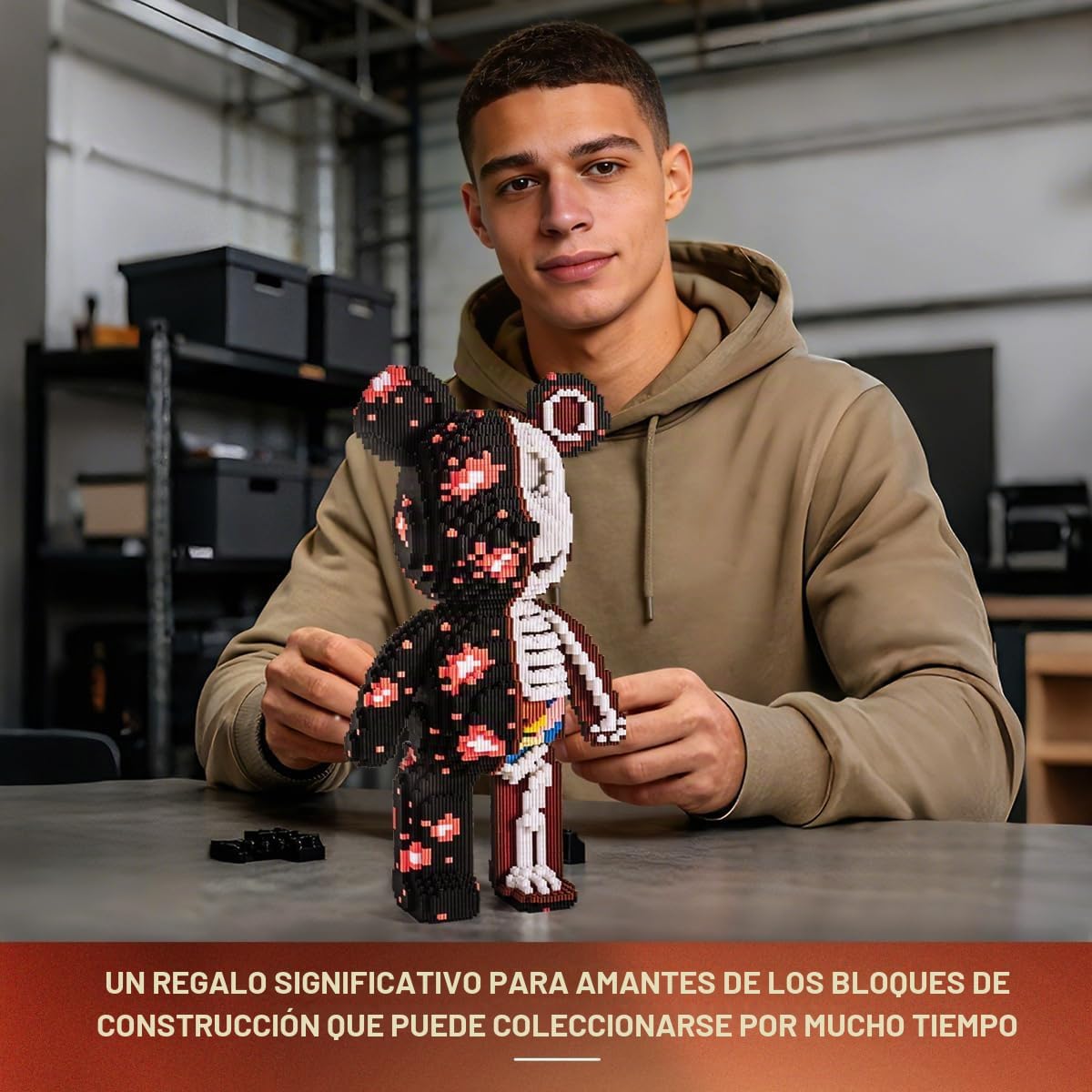 DAHONPA Juego de microbloques de construcción de oso esqueleto de graffiti de animales (7220 unidades), regalo para adultos y niños