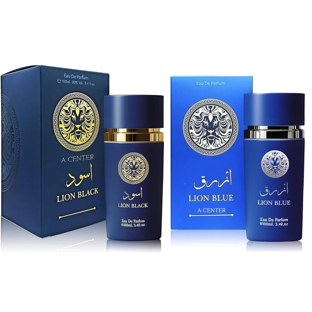 A CENTER Lion Conjunto de Colonia para Hombres Paquete de 2 Eau de...