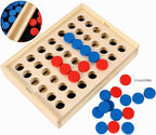 TOWO Juego de madera 4 en una fila, juego de mesa clásico de estrategia