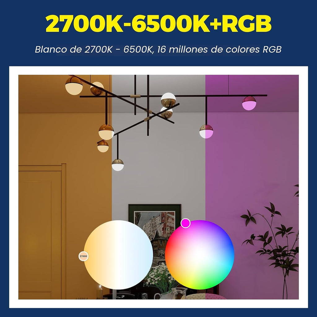 E12 Bombillas Inteligentes que funcionan con Alexa/Google Home, 4PZS