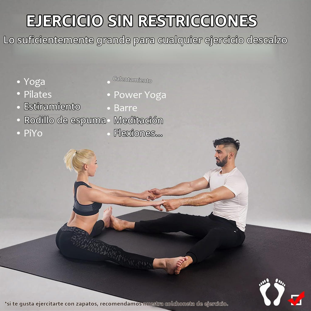 GXMMAT Gran Colchoneta de Yoga 12'x6'/10'x6'/6'x8' (7mm)