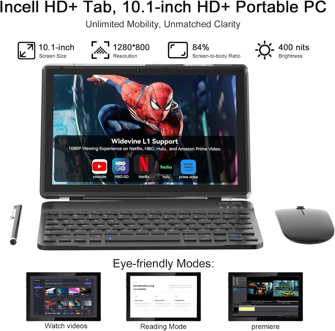 YQSAVIOR Tableta Adnroid 15, tableta 2 en 1 (negro)