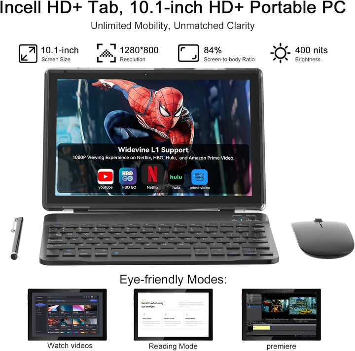 YQSAVIOR Tableta Adnroid 15, tableta 2 en 1 (negro)