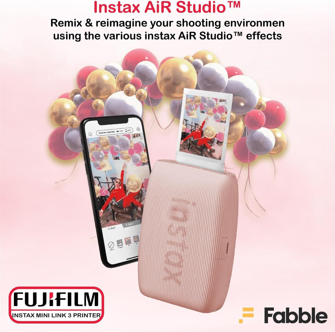 Fujifilm Impresora Instax Mini Link 3 para smartphone, paquete Rosa...
