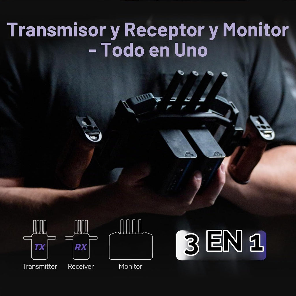 Accsoon CineView M7 Pro 4K60 Transmisor de video inalámbrico Receptor y monitor de cámara, 7 "Control de cámara 3D LUT de doble banda SDI HDMI 1200ft 60ms Monitoreo móvil, par CineView Master 4K/4K Lite/SE 4K/HE/SE
