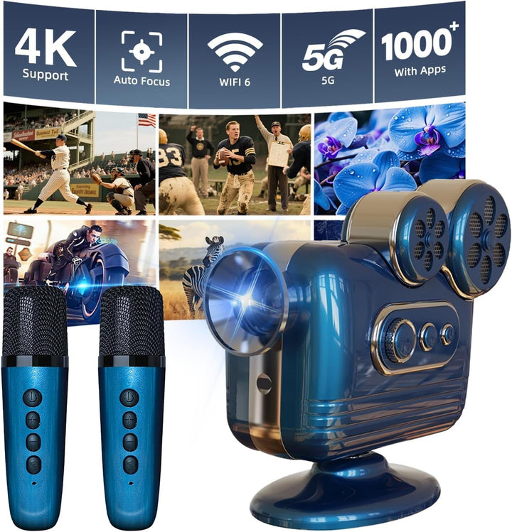 BESUS Aplicaciones integradas: proyector 5G WiFi Bluetooth intelige...
