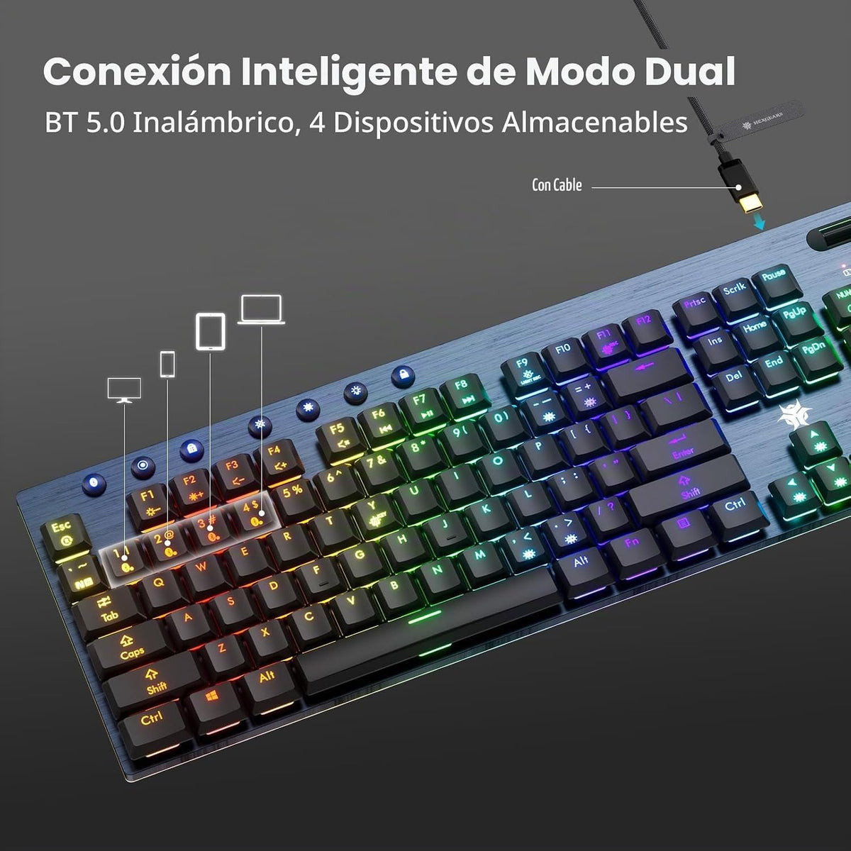 Hexgears Teclado mecánico de perfil bajo de tamaño completo GK1702 - Lineal