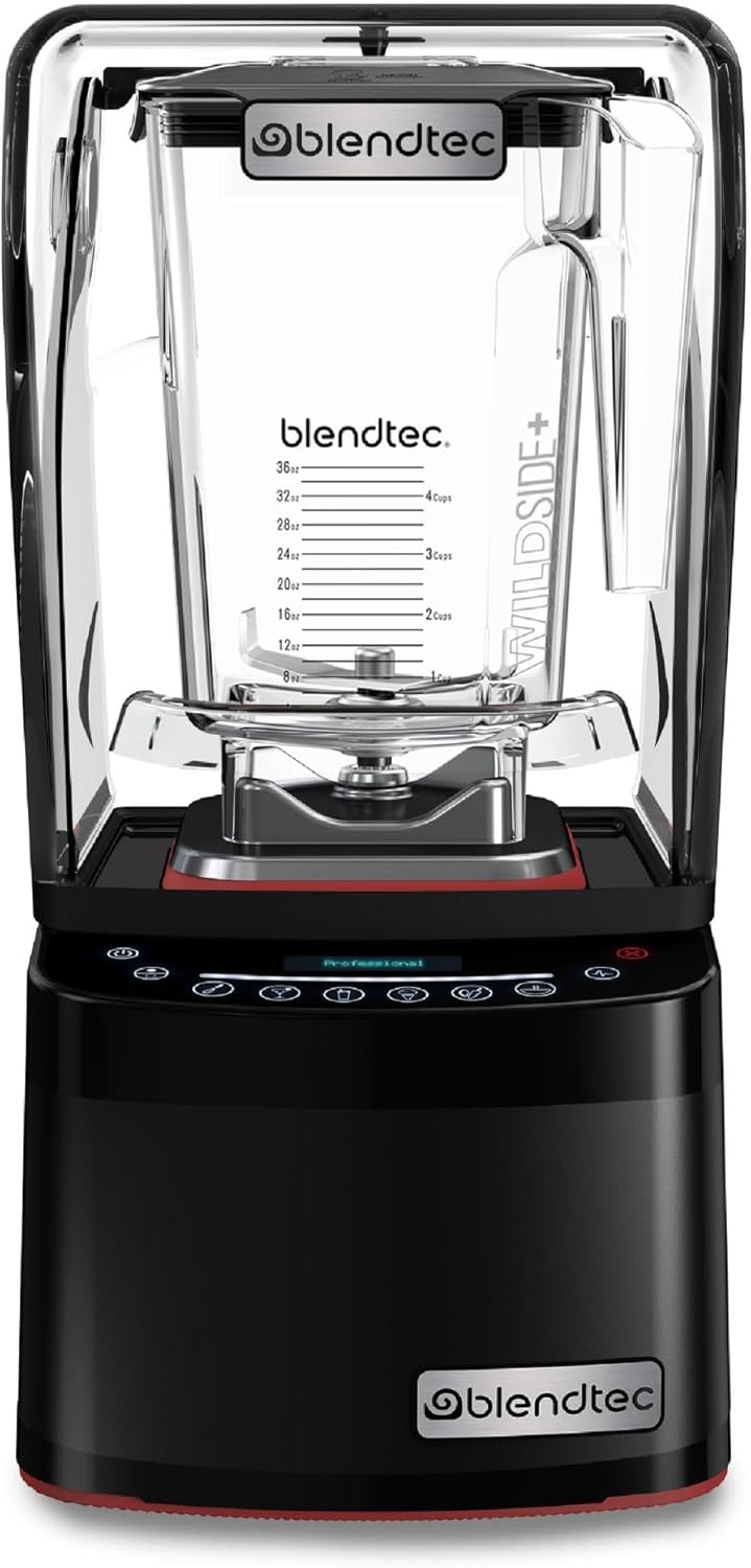 Blendtec Professional 800 - Licuadora con jarra WildSide+ (90 oz) para batidos y bebidas congeladas - La potencia de grado profesional más silenciosa - Control deslizante táctil de 11 velocidades