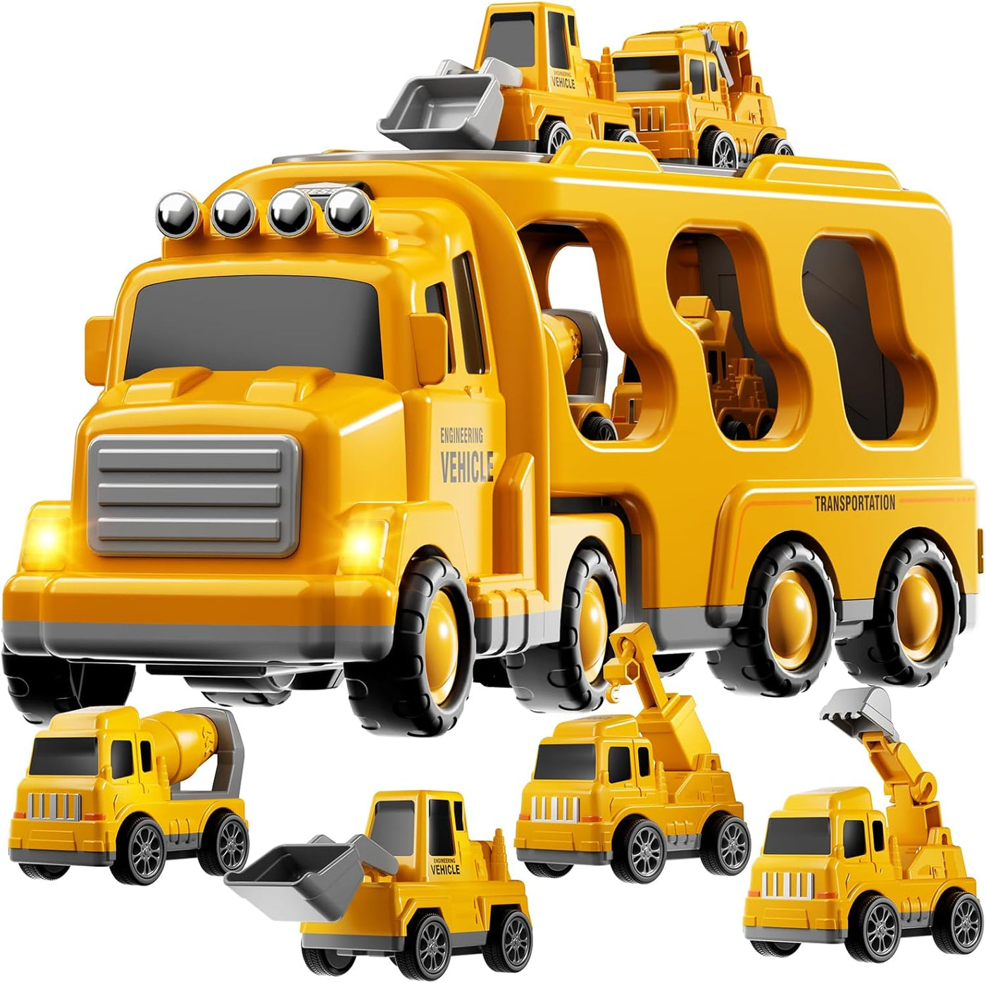 KIZONLY Camiones de construcción de juguetes para niños de 2, 3, 4,...