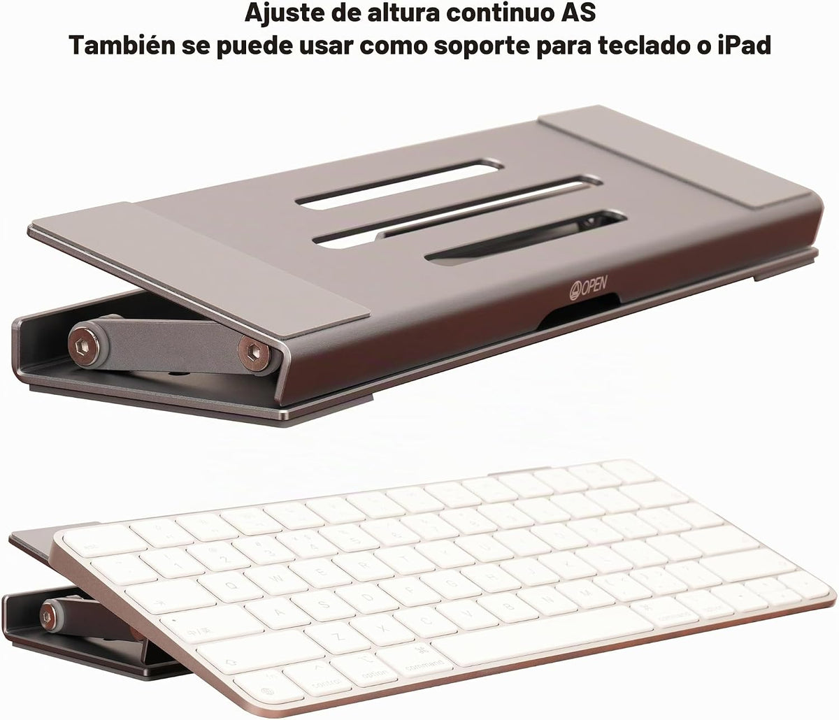 Psitek Soporte elevador plegable de aluminio 3 en 1 ajustable y ple...