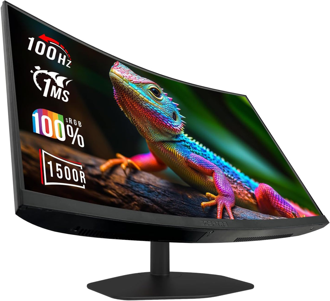¡Nuevo! Sceptre - Monitor curvo para juegos de 24 pulgadas, 1ms, 10...