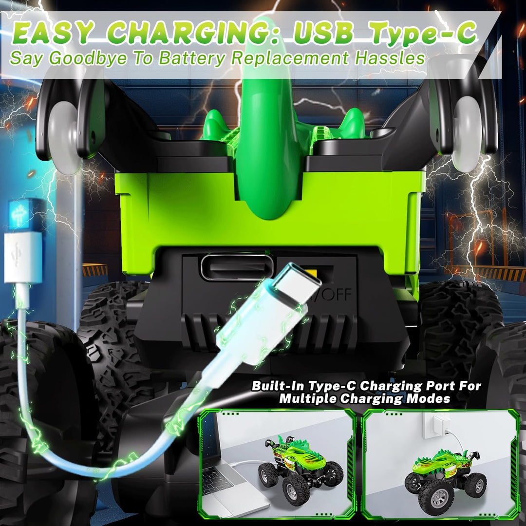 Juguetes Monster Trucks, auto de control remoto de 2.4 GHz para niñ...