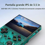 Anbernic RG35XX Pro - Consola de juegos de mano retro, pantalla IPS OCA de 3.5 pulgadas, sistema Linux, 64 GB, WiFi Bluetooth, salida HDMI, batería 7H, ideal para viajes, viajes, viajes, hogar, exteriores, RG35XXPro, verde azulado T